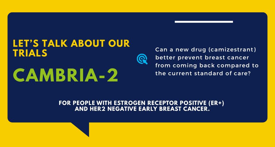 Banner for clinical trial on breast cancer